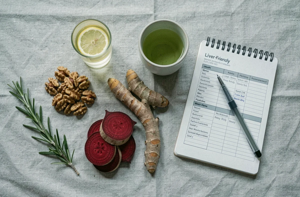 Sélection d'aliments bénéfiques pour le foie et plan de repas hebdomadaire pour faire baisser les transaminases naturellement